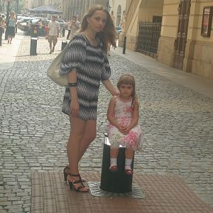 Прага и мы с дочкой