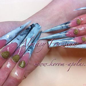 Nail Artist Hungary Competion - 1st Place
without the actual art just the sculptured nails with top shine