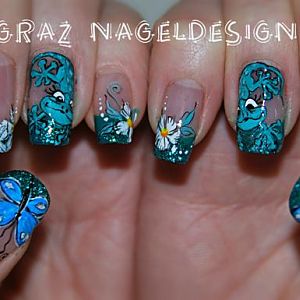 натуральные ногти, роспись для подруги
Graz Nageldesign ©