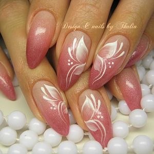 airbrush imitation & 3D gel flowers