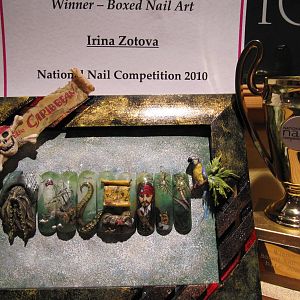 boxed nail art