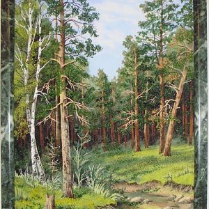 Копия картины И.Шишкина. Корабельный лес. (фрагмент)