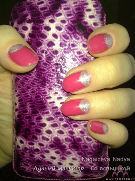 Проба лунного маника на себе. Ночная фиалка (DAME'S VIOLET) + гель-лак Gelish.