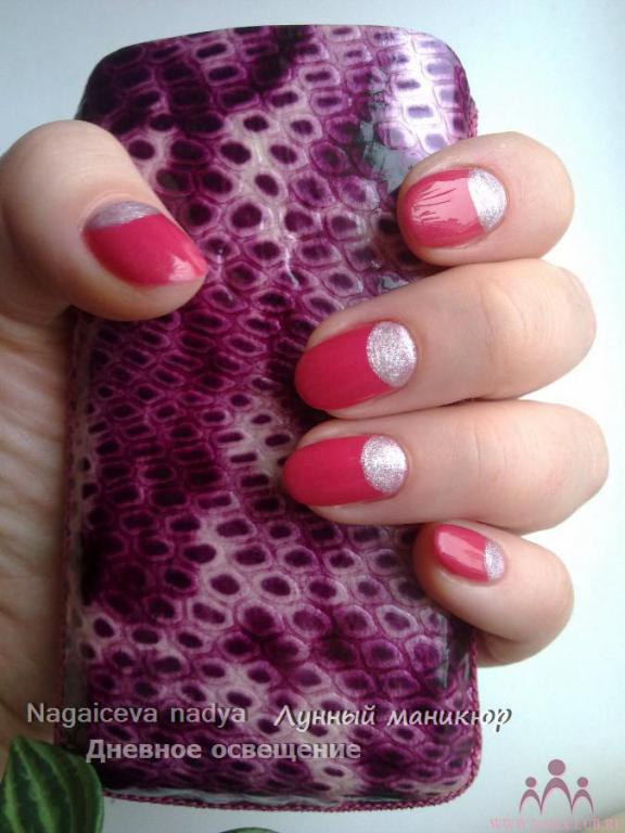 Проба лунного маника на себе. Ночная фиалка (DAME'S VIOLET) + гель-лак Gelish.