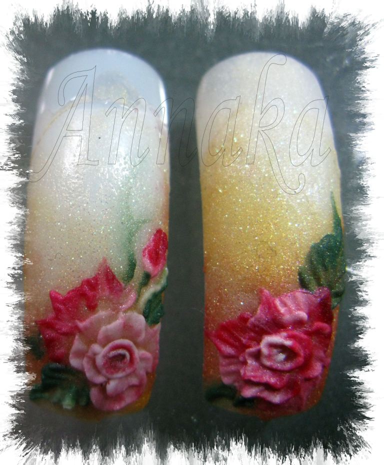 acrylic roses