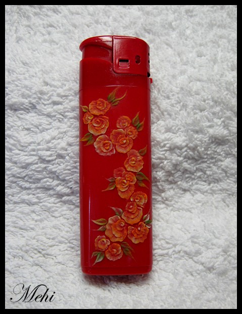 lighter with roses