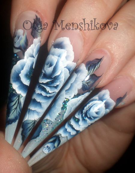 Navy blue roses