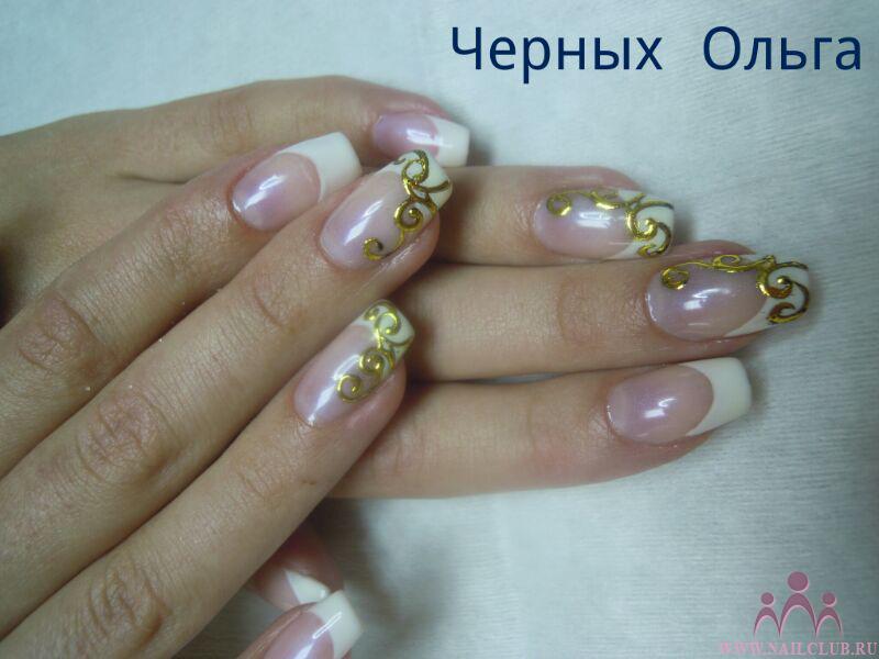 Shellac френч на натуральных ноготках